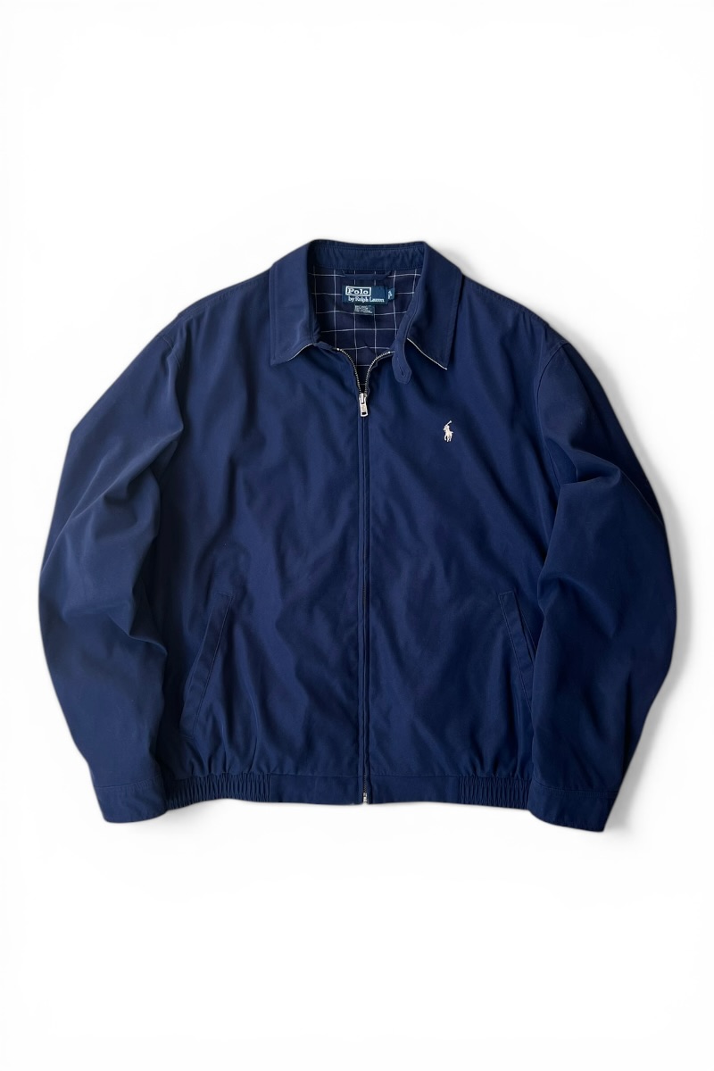 【中古】POLO BY RALPH LAUREN (ポロ バイ ラルフローレン) 90\u0027S ZIP UP JACKET 90年月日 ジップ 引き上げる 上衣 / NAVY [SIZE: L USED]