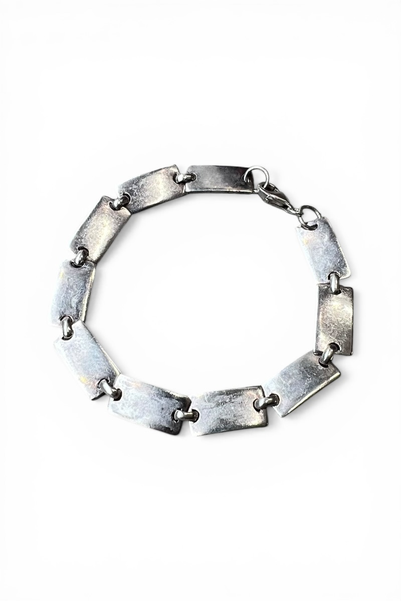【中古】 VINTAGE SILVER JEWELRY (ヴィンテージ しろがね色 宝飾品) 925 SILVER ID BRACELET しろがね色 ID 腕輪 / SILVER [SIZE: ONE SIZE USED]