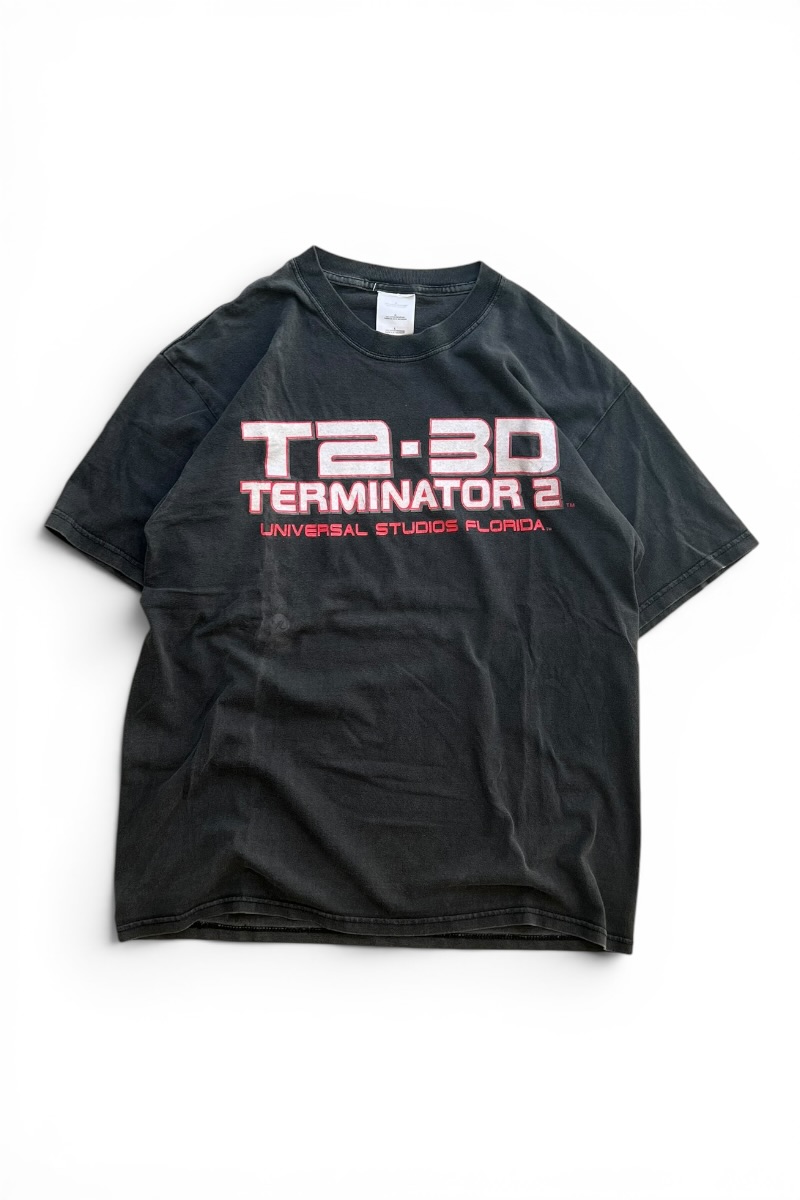 【中古】UNIVERSAL STUDIOS (ユニバーサル 制作室) Y2K EARLY 00\u0027S  TERMINATOR2-3D MOVIE T-SHIRT 00年月日 ターミネーター 活動写真 プルオーバー / BLACK [SIZE: L USED]