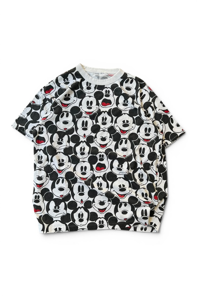 【中古】 OTHER BRAND 90'S ALL-PRINTED MICKEY T-SHIRT 90年代 オールプリント ミッキー Tシャツ / PATTERN [SIZE: M USED]｜JULIUS NYC