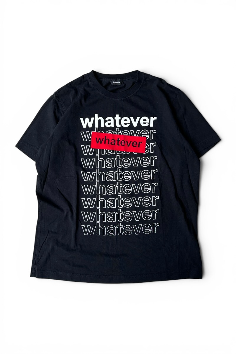 【中古】DIESEL (ディーゼル) WHATEVER T-SHIRT 90-00年月日 ワットエヴァー プルオーバー / BLACK [SIZE: M USED]