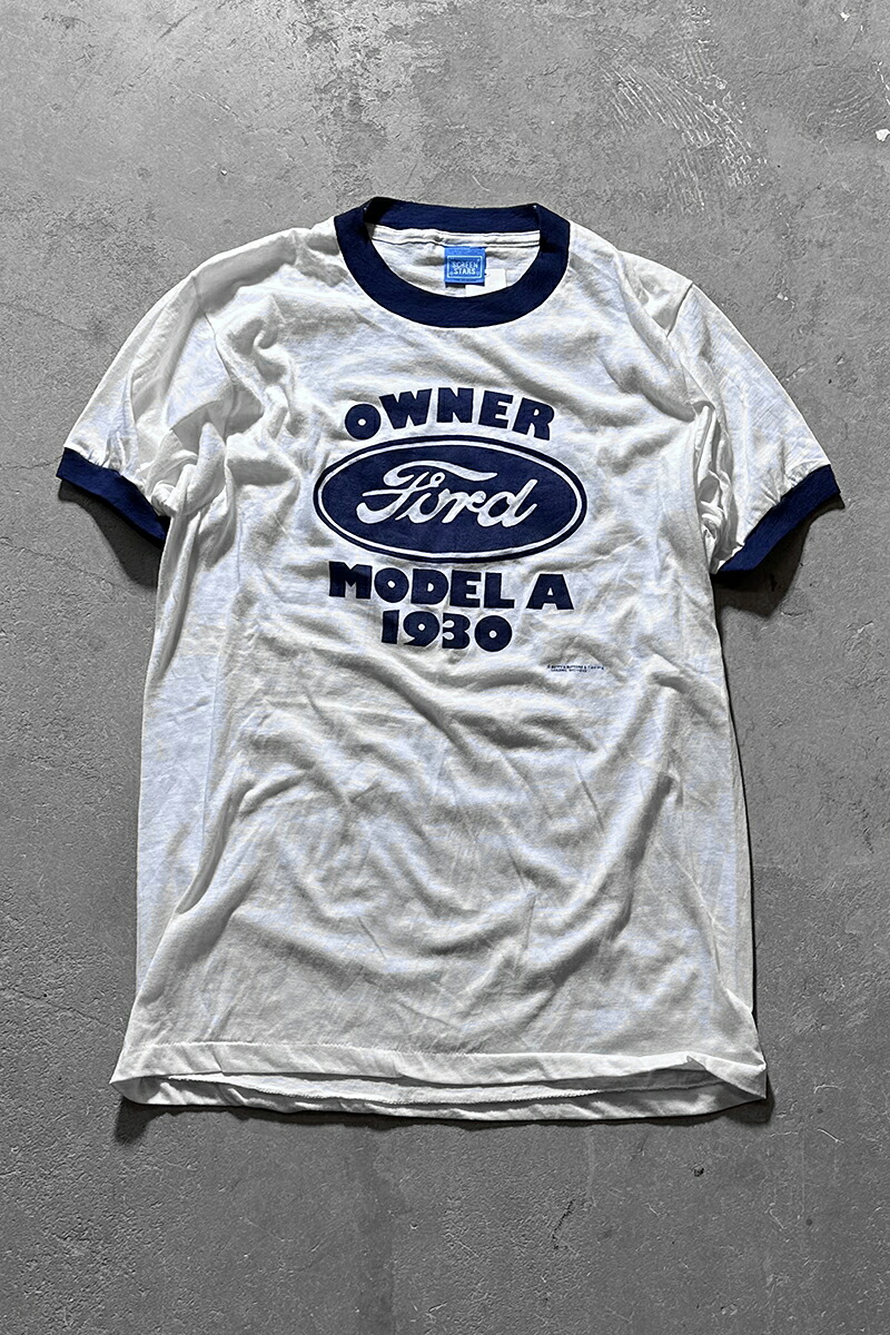 【中古】SCREEN STARS (映写幕 スターズ) MADE IN USA 80\u0027S FORD RINGER T-SHIRT USA製 80年月日 ジェラルド・r・フォード リンガー ティーシャツ / WHITE [SIZE: L USED]