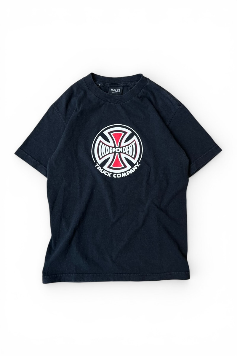 【中古】NHS (エヌエイチエス) Y2K EARLY 00\u0027S INDEPENDENT SKABOARDING T-SHIRT 00年月日 自営 スケートボーディング プルオーバー / BLACK [SIZE: S USED]