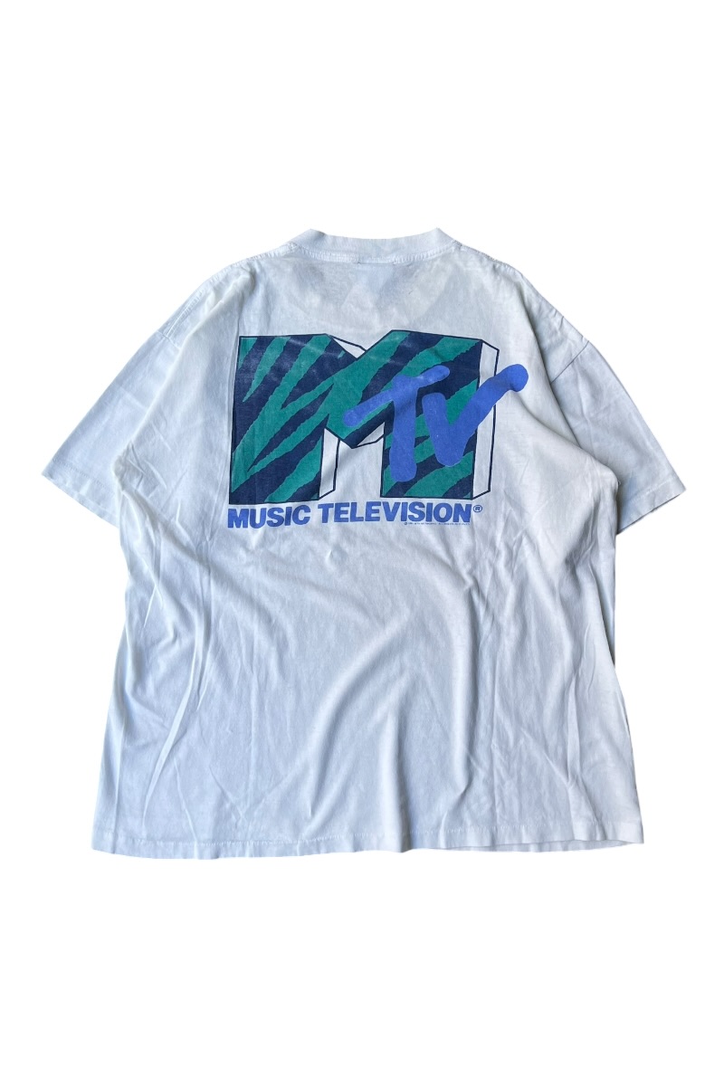 【中古】MTV (エムティーヴィー) MADE IN USA 91\u0027S MTV T-SHIRT USA製 91年 エムティーヴィー プルオーバー / WHITE [SIZE: XL USED]
