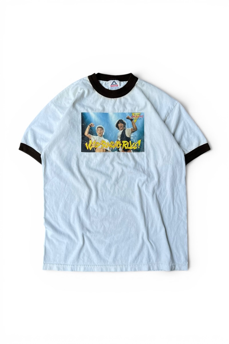 【中古】ALSTYLE (アルス瓦) MADE IN USA 90\u0027S WYLD STALLYNS RULE! COMEDY RINGER T-SHIRT USA製 90年月日 道化芝居 リンガー プルオーバー / WHITE [SIZE: L USED]
