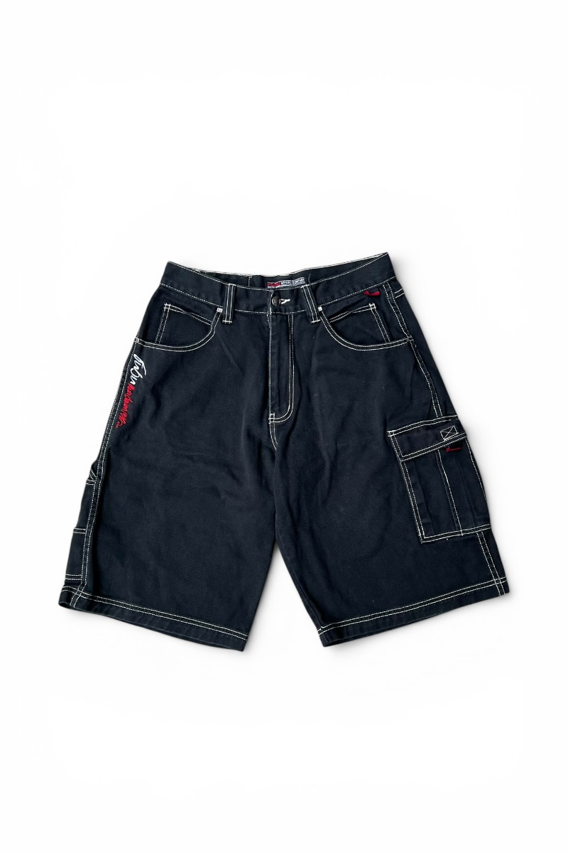 【中古】FUBU (フブ) Y2K EARLY 00\u0027S CARGO SHORT PANTS 00年月日 積貨委託貨物 遊撃手 ズボン下 / BLACK [SIZE: 32 USED]