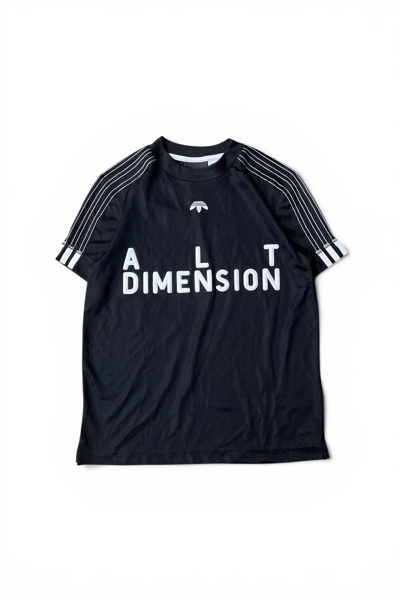 【中古】ALEXANDER WANG / ADIDAS (アレキサンダー 一 / アディダス) MADE IN TURKEY S/S GAME SHIRT トルコ製 半袖 競り合いプルオーバー / BLACK [SIZE: S DEADSTOCK]