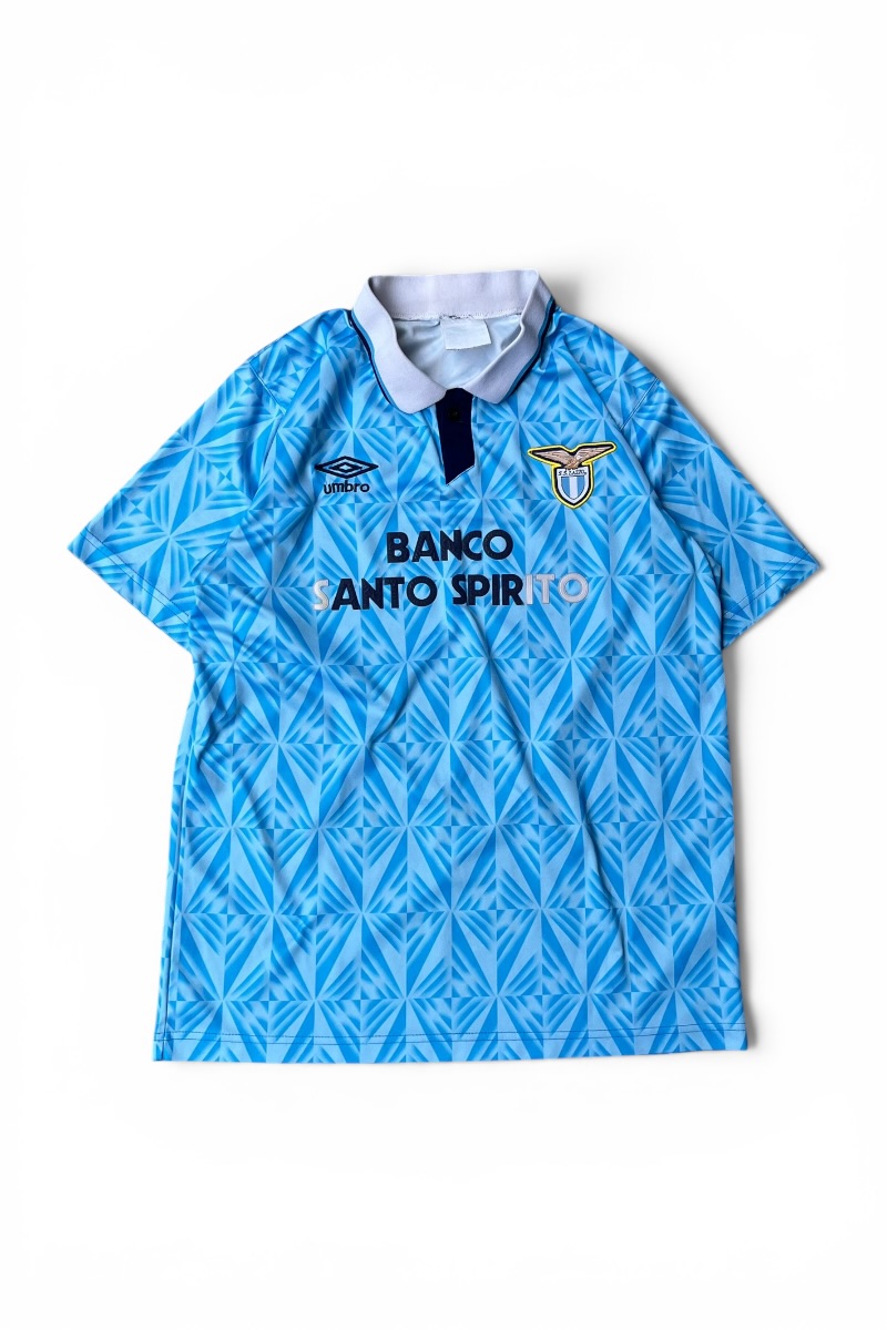 【中古】UMBRO (アンブロ) 90\u0027S LAZIO FOOTBALL GAME SHIRT 90年月日 ラツィオ 蹴球 競り合いプルオーバー / LIGHT BLUE [SIZE: M USED]