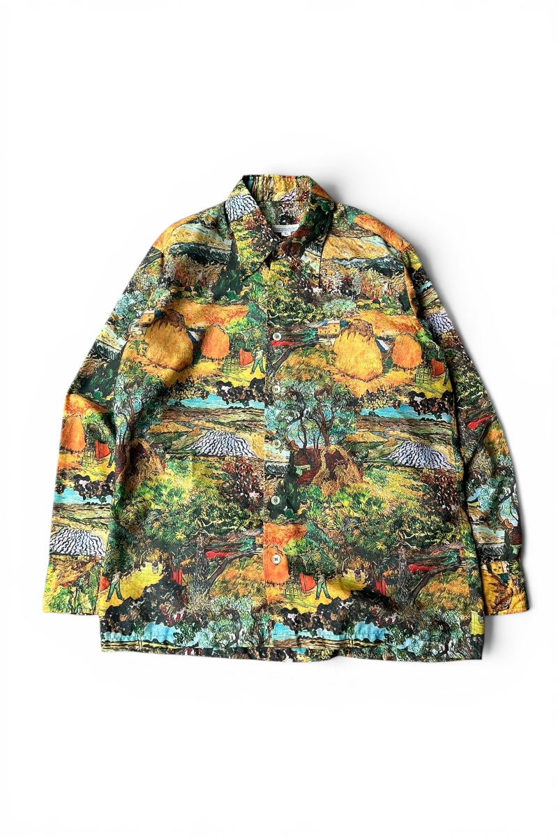【中古】70\u0027S L/S POLYESTER DESIGN SHIRT 70年月日 長袖 ポリエステル 青写真 プルオーバー / MULTI [SIZE: XL USED]