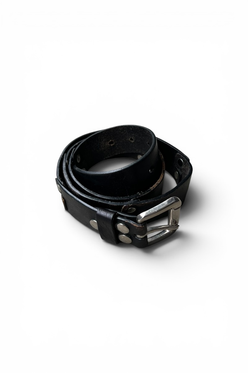 【中古】STUDS LEATHER BELT スタッズ なめし革 胴締め / BLACK [SIZE: ONE SIZE USED]