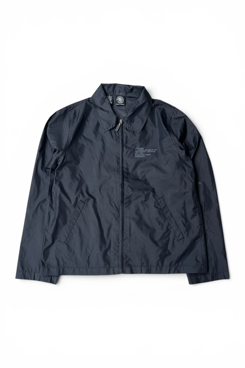 【中古】DKNY JEANS (ダナキャラン デニム) 90-00\u0027S ZIP NYLON JACKET 90-00年月日 ジップ ナイロン 上衣 / BLACK [SIZE: M USED]