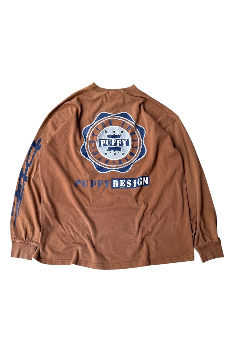 【中古】PUFFY (パフィー) MADE IN USA 90\u0027S L/S T-SHIRT USA製 90年月日 長袖 プルオーバー / BROWN [SIZE: XL USED]