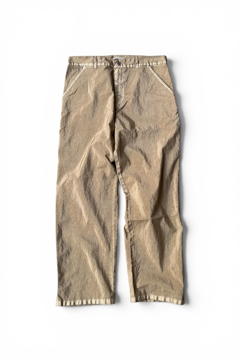 【中古】TRES BIEN (トレビアン) MADE IN PORUTUGAL NYLON PAINTER PANTS ポルトガル製 ナイロン ペインター パンツ / BEIGE [SIZE: M USED]｜JULIUS NYC