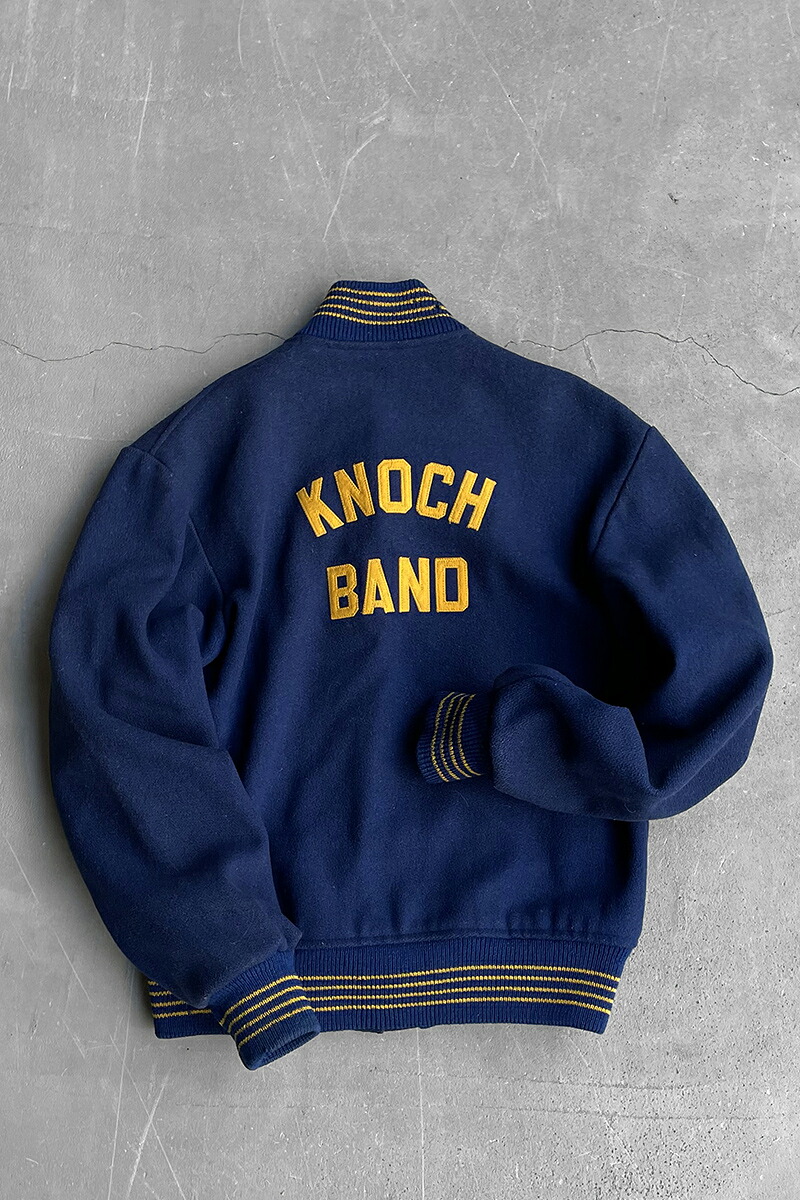 【中古】CHATHAM SPORTS CENTER (チャタム スポーツ センター) 70'S KNOCH BAND WOOL STADIUM JACKET 70年代 ウール スタジアム ジャケット NAVY [SIZE: 32 USED]