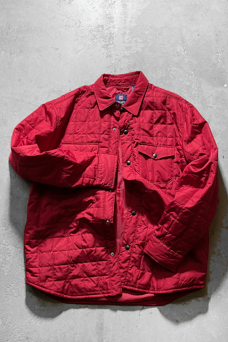 【中古】CHAPS (チャップス) N19-8 90'S QUILTING SHIRT JACKET 90年代 キルティング ジャケット RED [SIZE: L USED]