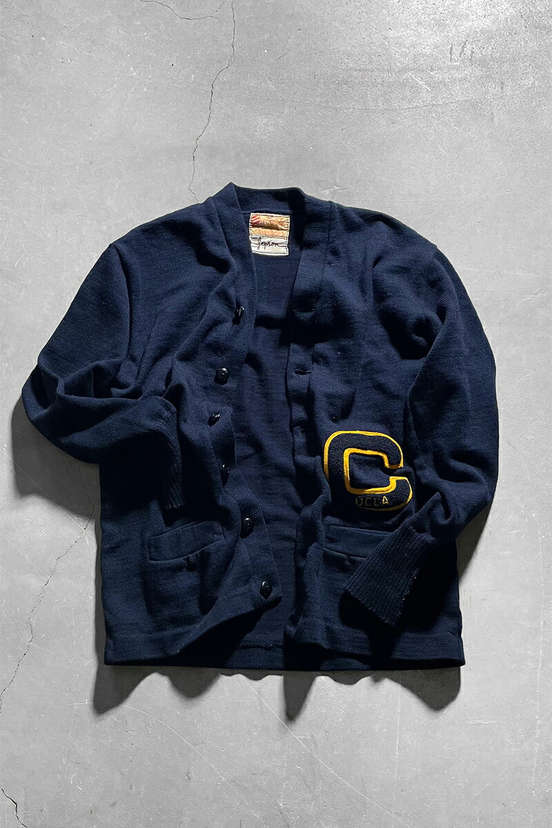 【中古】LETTERMAN'S (レターマン) MADE IN USA 50-60'S UCLA LETTERED CARDIGAN USA 製 50-60年代 UCLA レタード カーディガン NAVY [SIZE: M USED] 22,316円
