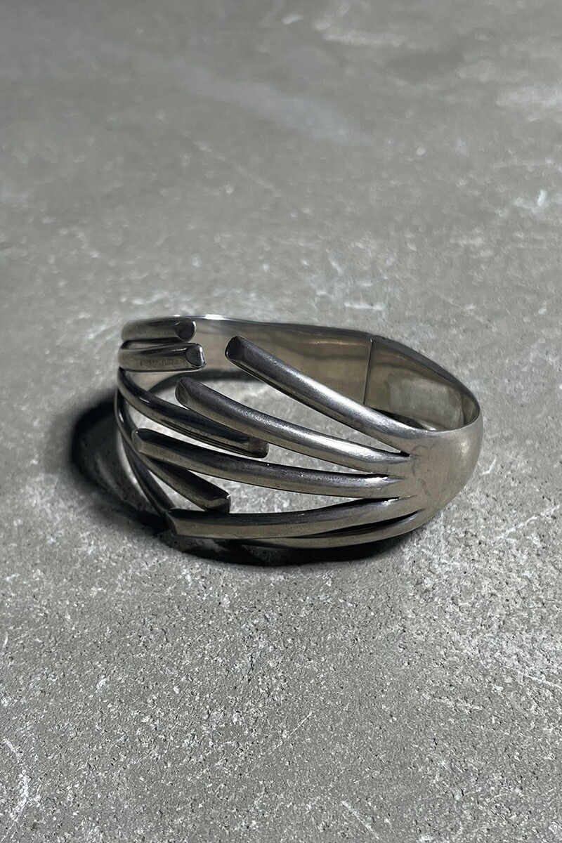 【中古】 VINTAGE MEXICAN JEWELRY (ヴィンテージ メキシカン 宝飾品) MADE IN MEXICO 925 SILVER BANGLE メキシコ合衆国製 925 しろがね色 バングル [SIZE: ONE SIZE USED]