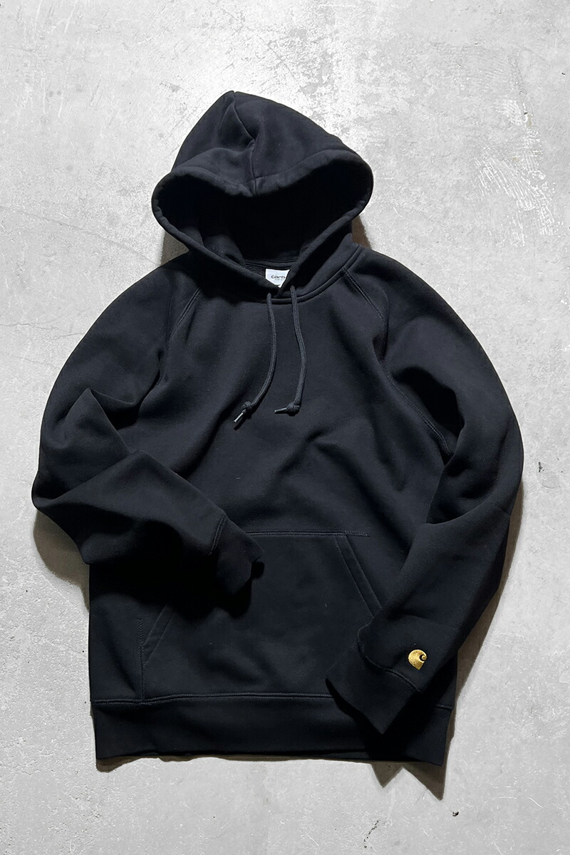 【中古】CARHARTT WIP (鉄道車両ハート形 ダブリューアイピー) RAGLAN SLEEVE SWEAT HOODIE ラグラン 流汗 フーディー パーカー BLACK [SIZE: S USED]
