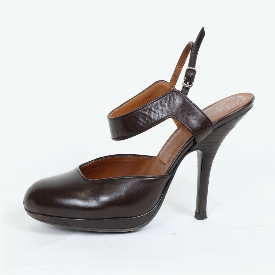 【中古】【WOMENS】【送料無料】(KA) DRIES VAN NOTEN (ドリス・バン・ノッテン) PIN HEEL PUMPS ピン ヒール パンプス BROWN [SIZE: 37 1/2(24.5cm) USED]｜JULIUS NYC