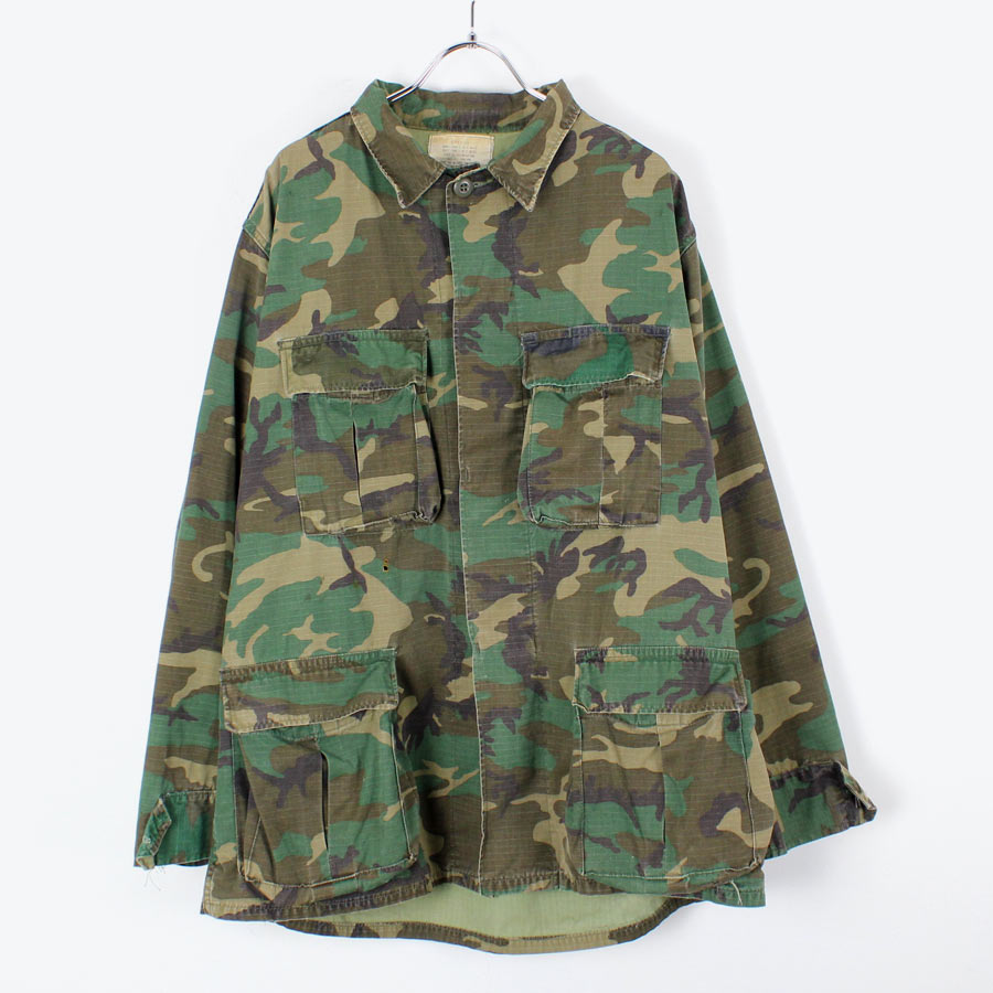 【中古】(KA) US ARMY (ユーエスアーミー) 80'S M-65 JACKET 80年代 ミリタリー ジャケット WOODLAND CAMO [SIZE:L相当 USED]
