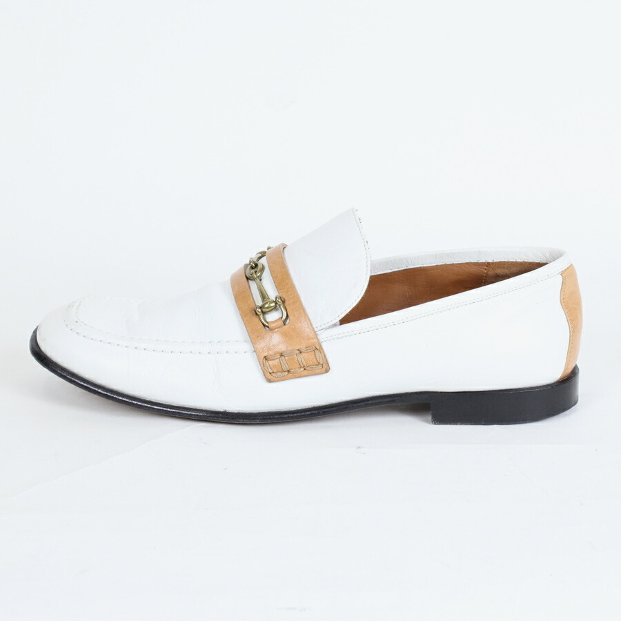 【中古】【送料無料】【WOMENS】(KA) CELINE (セリーヌ ) LEATHER HORCE BIT LOAFER レザー ホース ビット ローファー WHITE [SIZE: 36.5(23cm相当) USED]｜JULIUS NYC