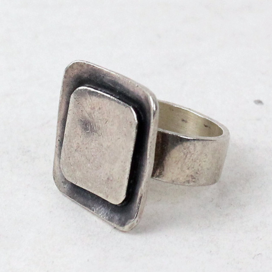 【中古】【送料無料】(KA) VINTAGE SILVER (ヴィンテージシルバー) SILVER 925 RING シルバー 925 リング [11号相当 USED]