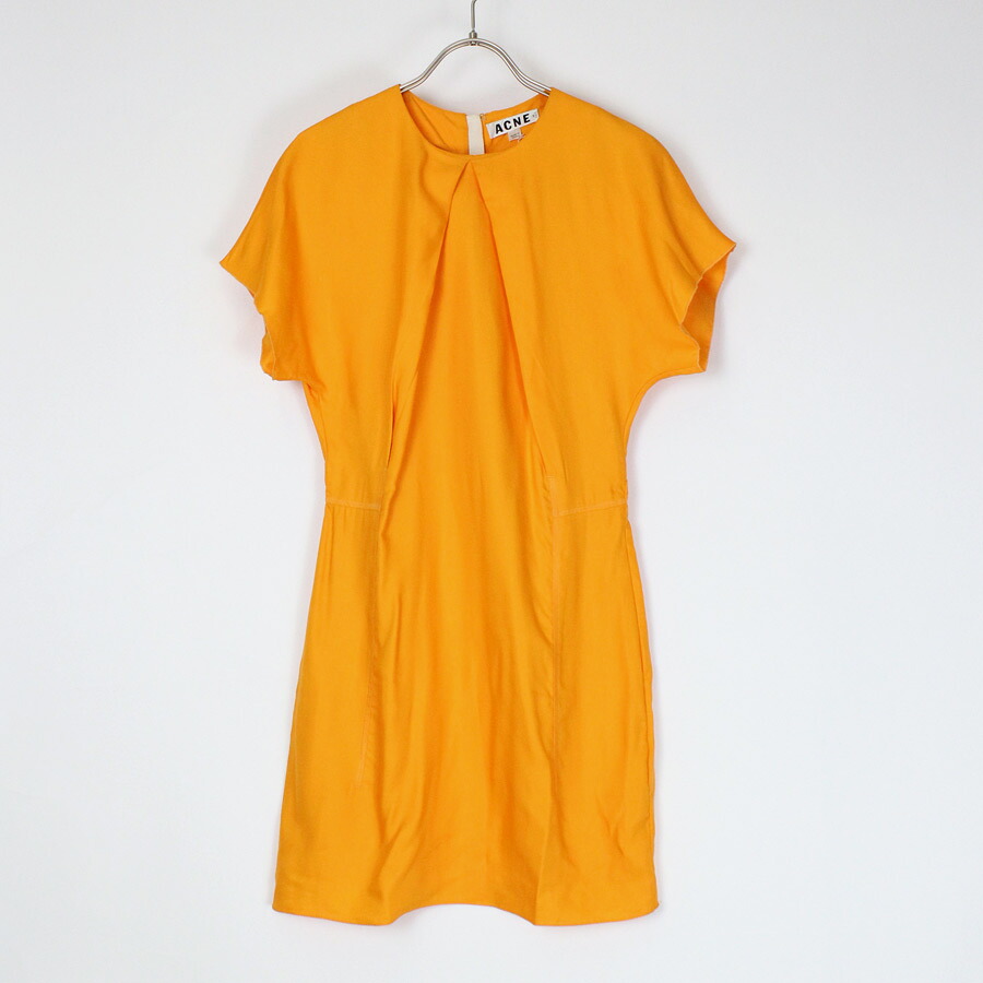 【WOMENS】【中古】(KA) ACNE (アクネ) TUNIC DRESS チュニックドレス ORANGE [SIZE: 36 USED]｜JULIUS NYC