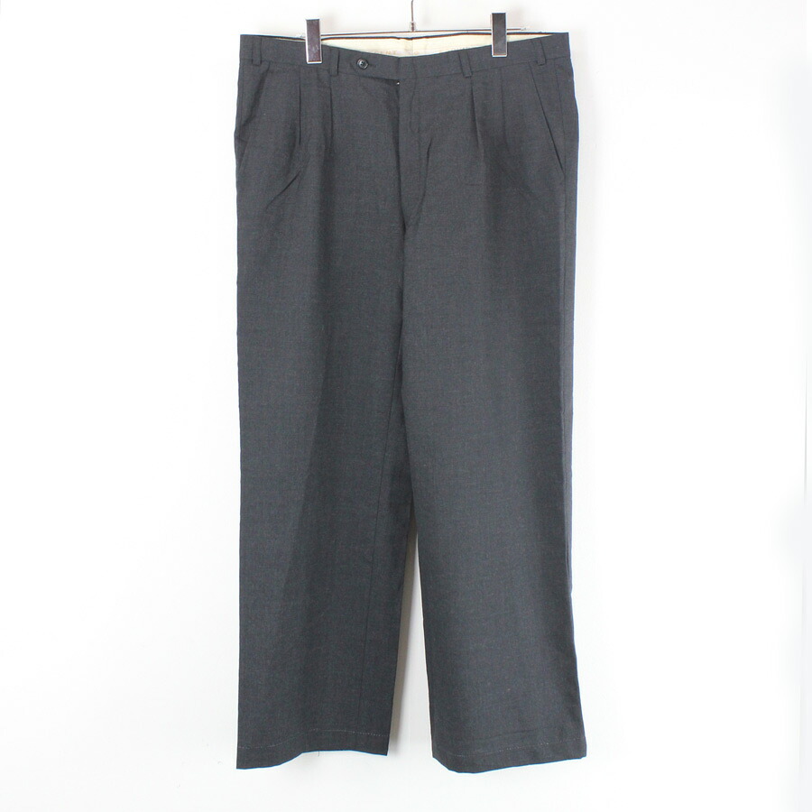 【中古】【送料無料】(KA) MEYER(メイヤー) 90'S TUCK SLACKS PANTS 90年代 タック スラックス パンツ DARKNAVY [SIZE: M相当 USED]｜JULIUS NYC