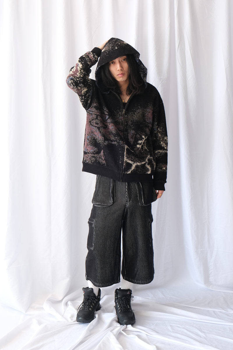 【新品】ISA BOULDER (イサ・ボルダー) TACT ZIP HOODIE コットンパイルジップフーディ BURNT GARNET[NEW]