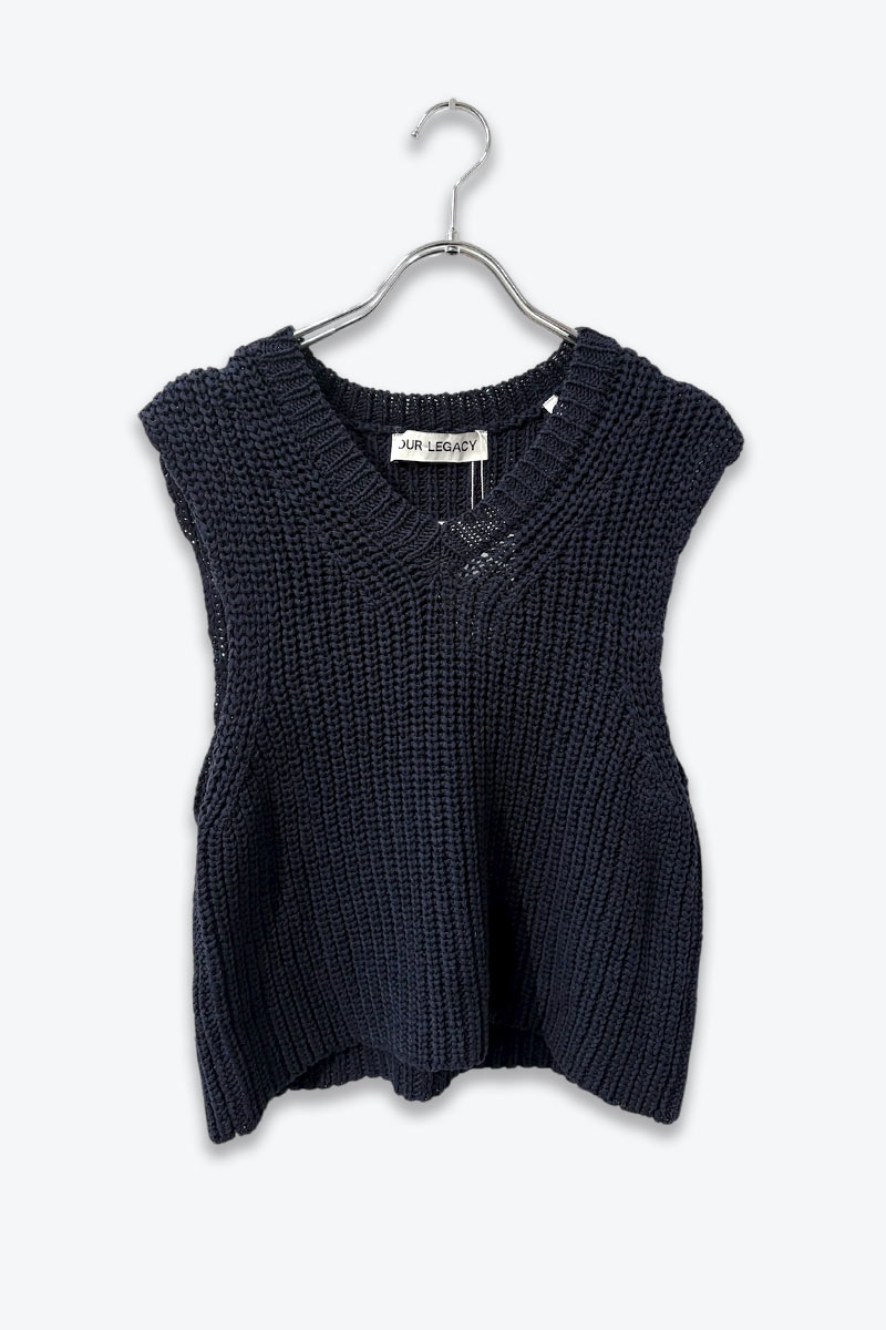 【中古】【WOMENS】OUR LEGACY (アワーレガシー) MADE IN PORTUGAL COTTON KNIT VEST ポルトガル製コットンニットベスト [USED]