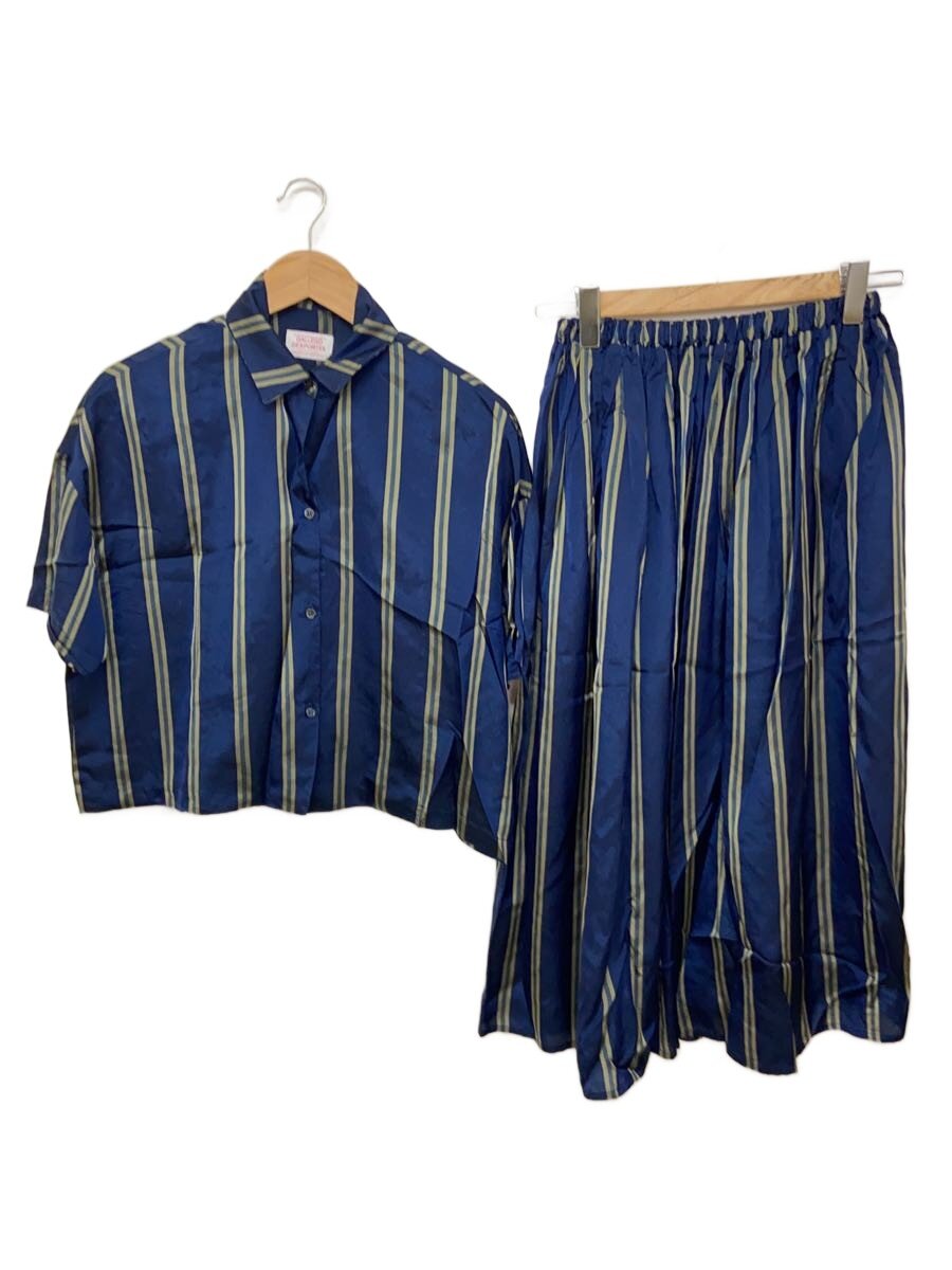 【中古】GALLEGO DESPORTES◆セットアップ/S/--/NVY/縞模様/9516-DW24//【レディース御召しもの】