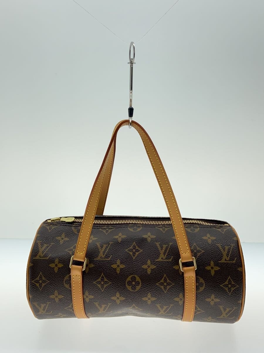 【中古】LOUIS VUITTON◆2)パピヨン30_モノグラム・帆布/PVC/BRW/合切袋欠品【御徒面子】