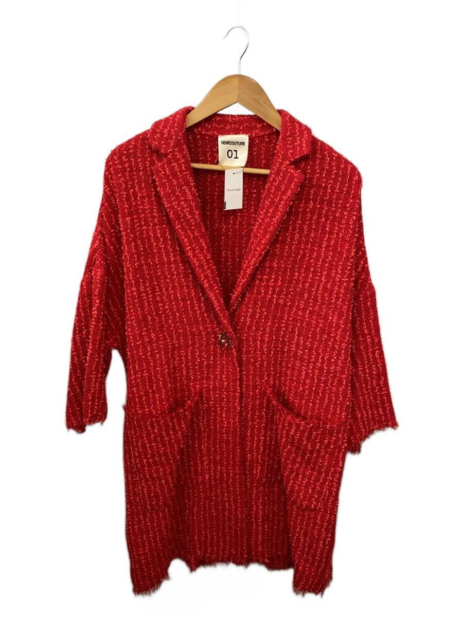 【中古】SEMICOUTURE/厚地の外套/S/綿織物/RED/Y1SV05【レディース御召しもの】