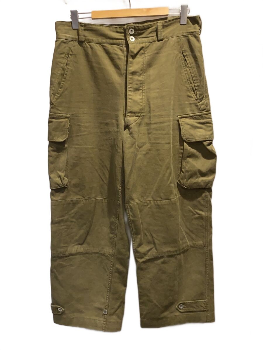 【中古】FRENCH MILITARY◆Vintage/50s/フランス共和国軍/M-47/前期/カーゴパンツ/金属元素名取り草/実寸W36×L28//【メンズウェア】
