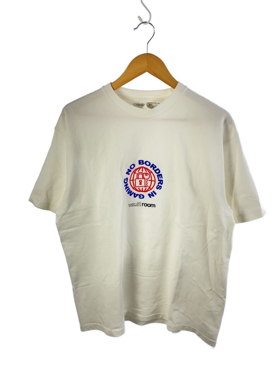 【中古】vaultroom◆NO BORDERS IN GAMING TEE/プルオーバー/L/綿織物/WHT【メンズウェア】