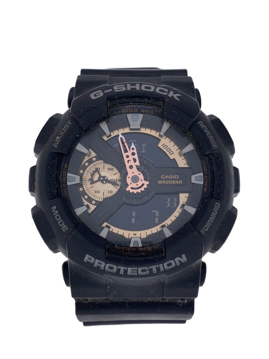 【中古】CASIO◆石英ウオッチ・G-SHOCK/デジアナ/BLK【服飾雑貨他】