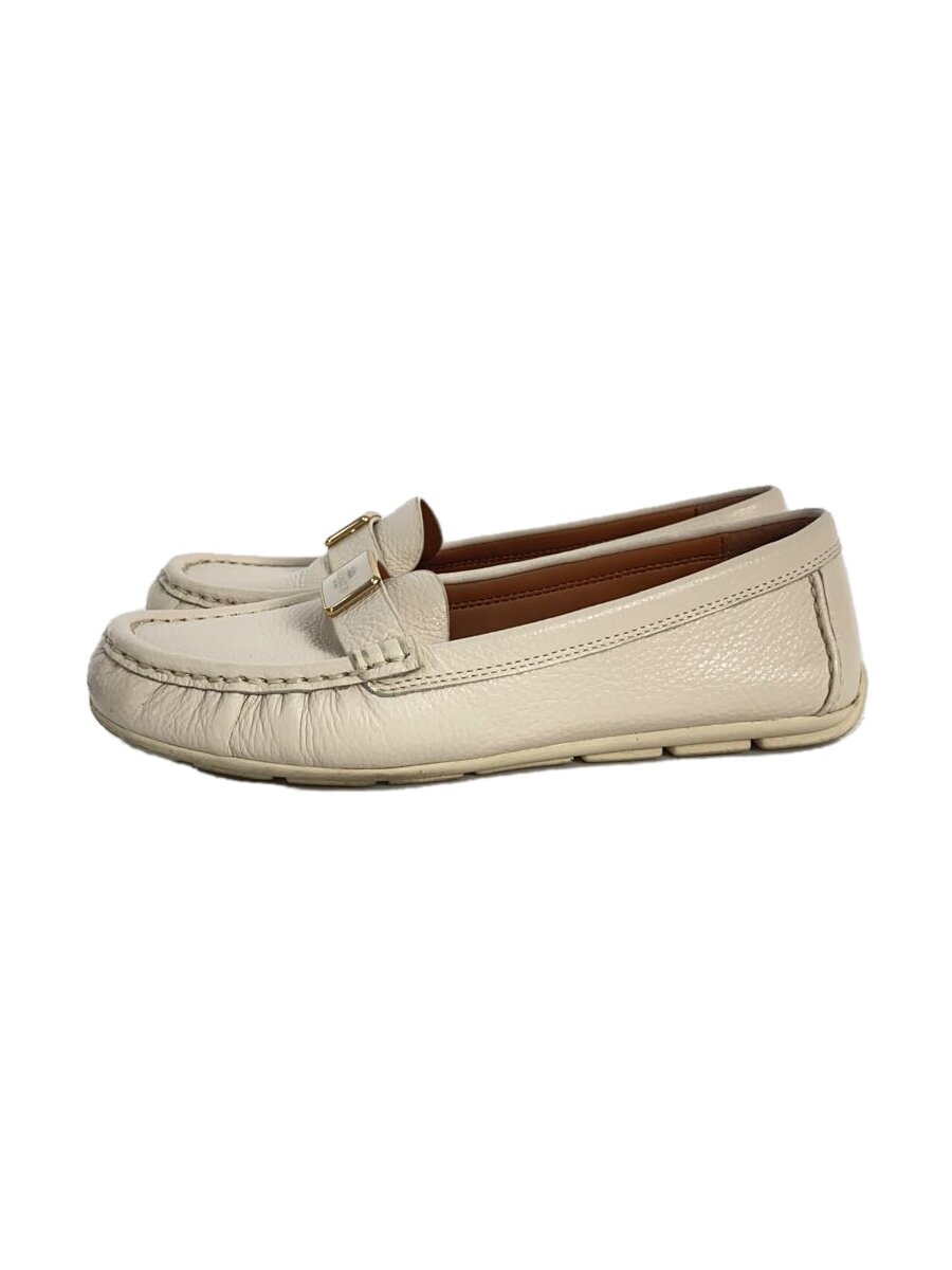 【中古】COACH◆置き目毛皮/23糎/WHT/なめし革//【シューズ】