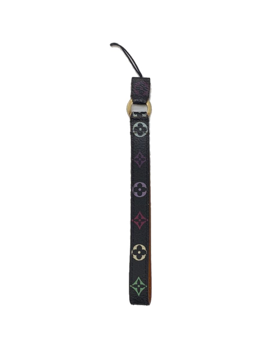 【中古】LOUIS VUITTON◆ドラゴンヌ・テレフォン_モノグラム・マルチ色つや_ノワール/なめし革/マルチ色つや/総柄/レディース【服飾雑貨他】