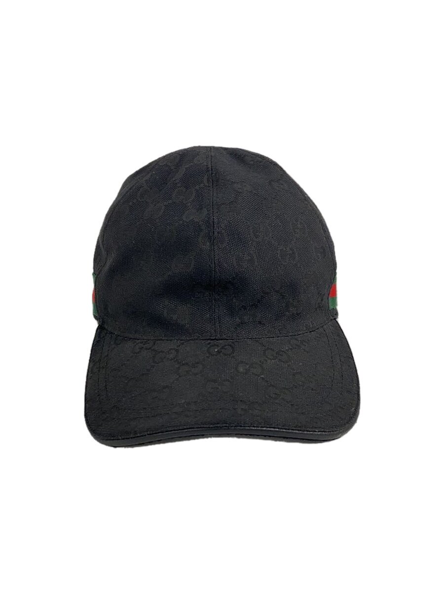 【中古】GUCCI◆一風変わったGG帆布野球旗がしら/XL/綿織物/黒いこと/総柄/メンズ【服飾雑貨他】