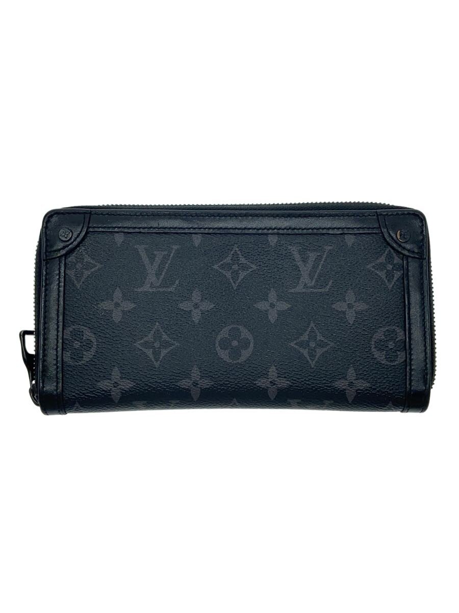 【中古】LOUIS VUITTON◆トランク・ジッピー・ウォレット_モノグラム・エクリプス/--/BLK/メンズ【服飾雑貨他】