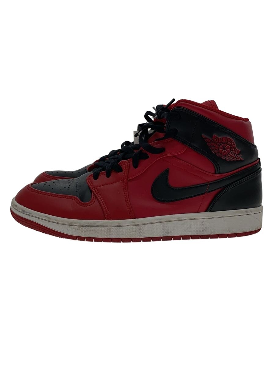 【中古】NIKE◆AIR JORDAN 1 MID_エア ジョーダン 1 ミッド/27cm/RED【シューズ】｜2ｎｄ STREET 店