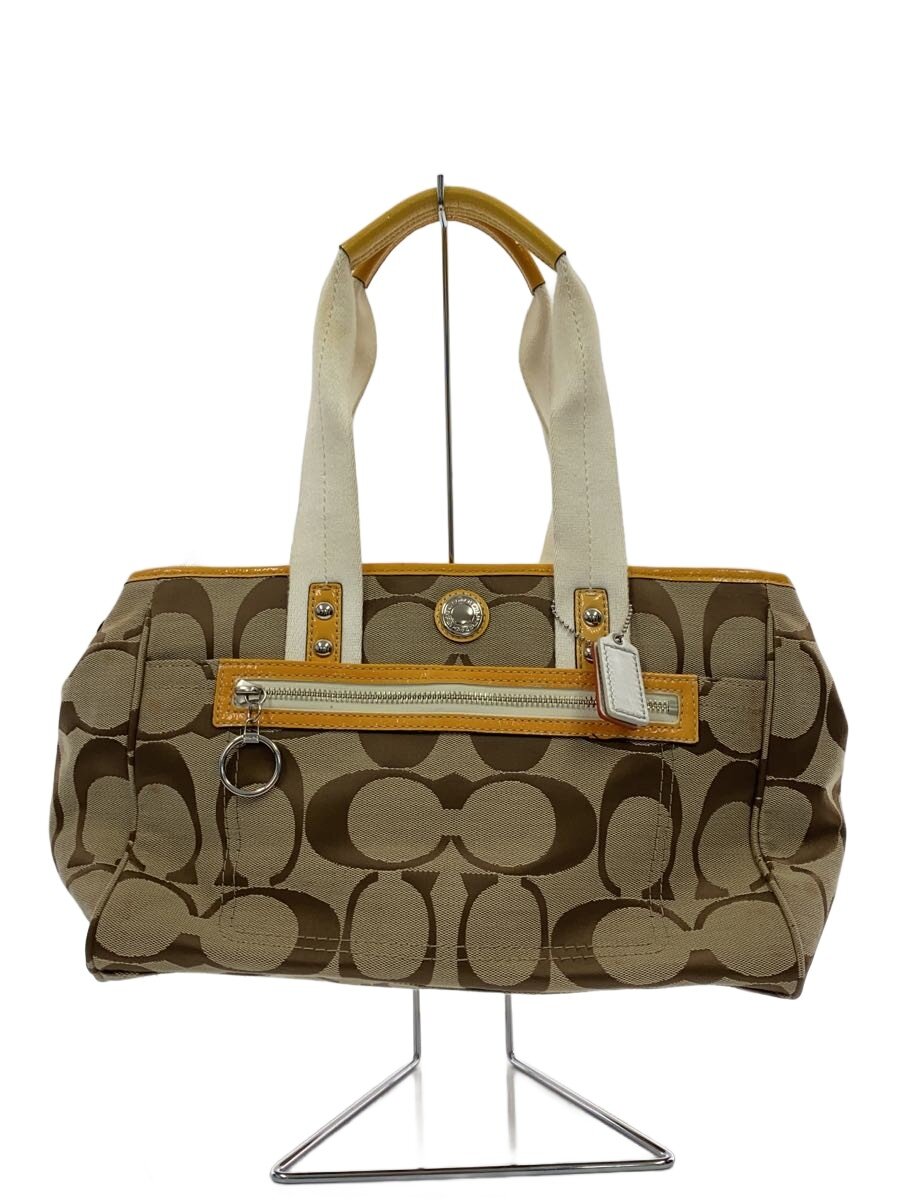 【中古】COACH◆ハンドバック/--/BEG/F14878【御徒面子】