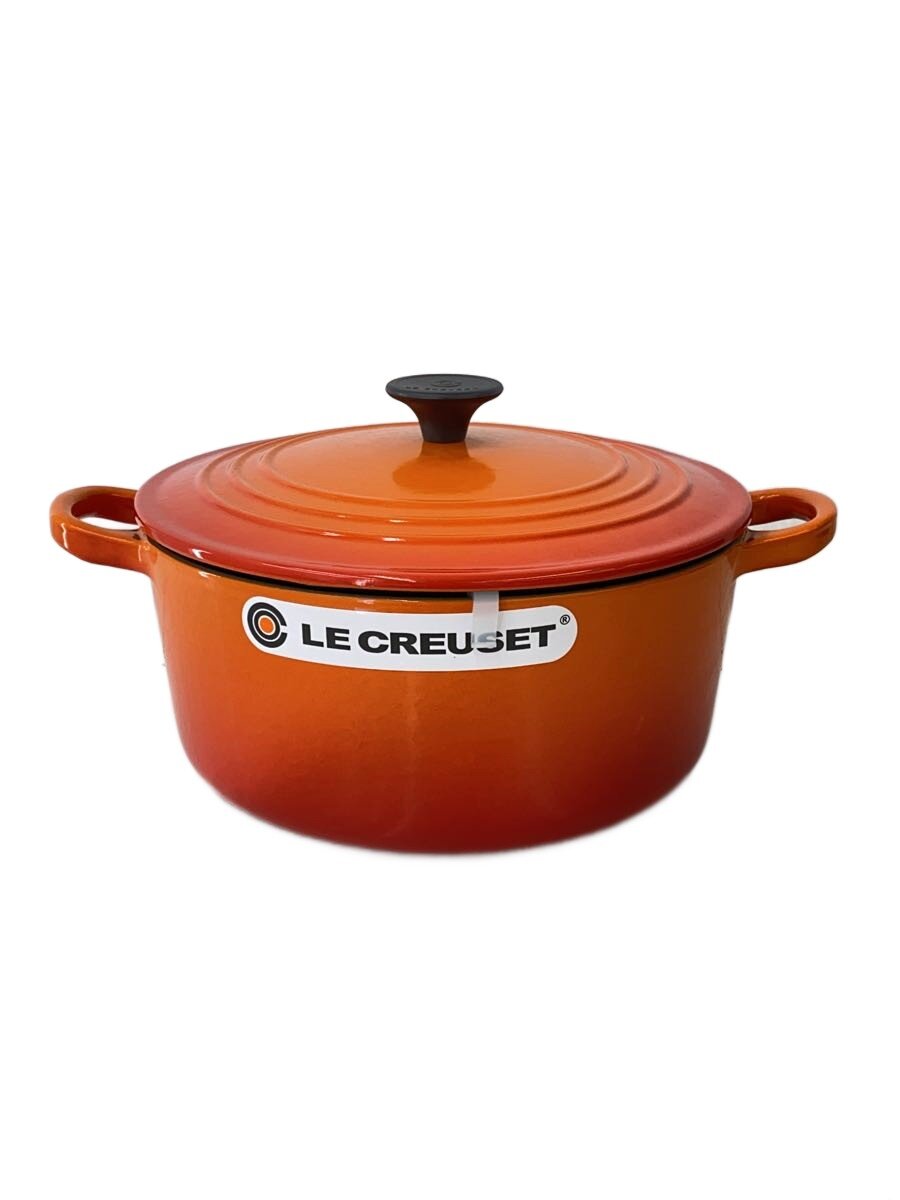 【中古】LE CREUSET◆鍋/大きさ:22糎/ORN【勝手もと設備】