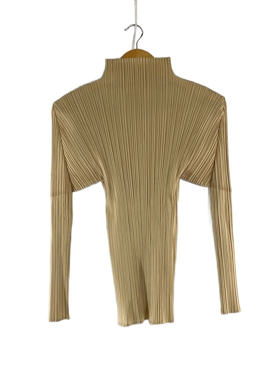 【中古】PLEATS PLEASE ISSEY MIYAKE◆カットソー/3/ポリエステル/BEG/PP05-JK005【レディース御召しもの】