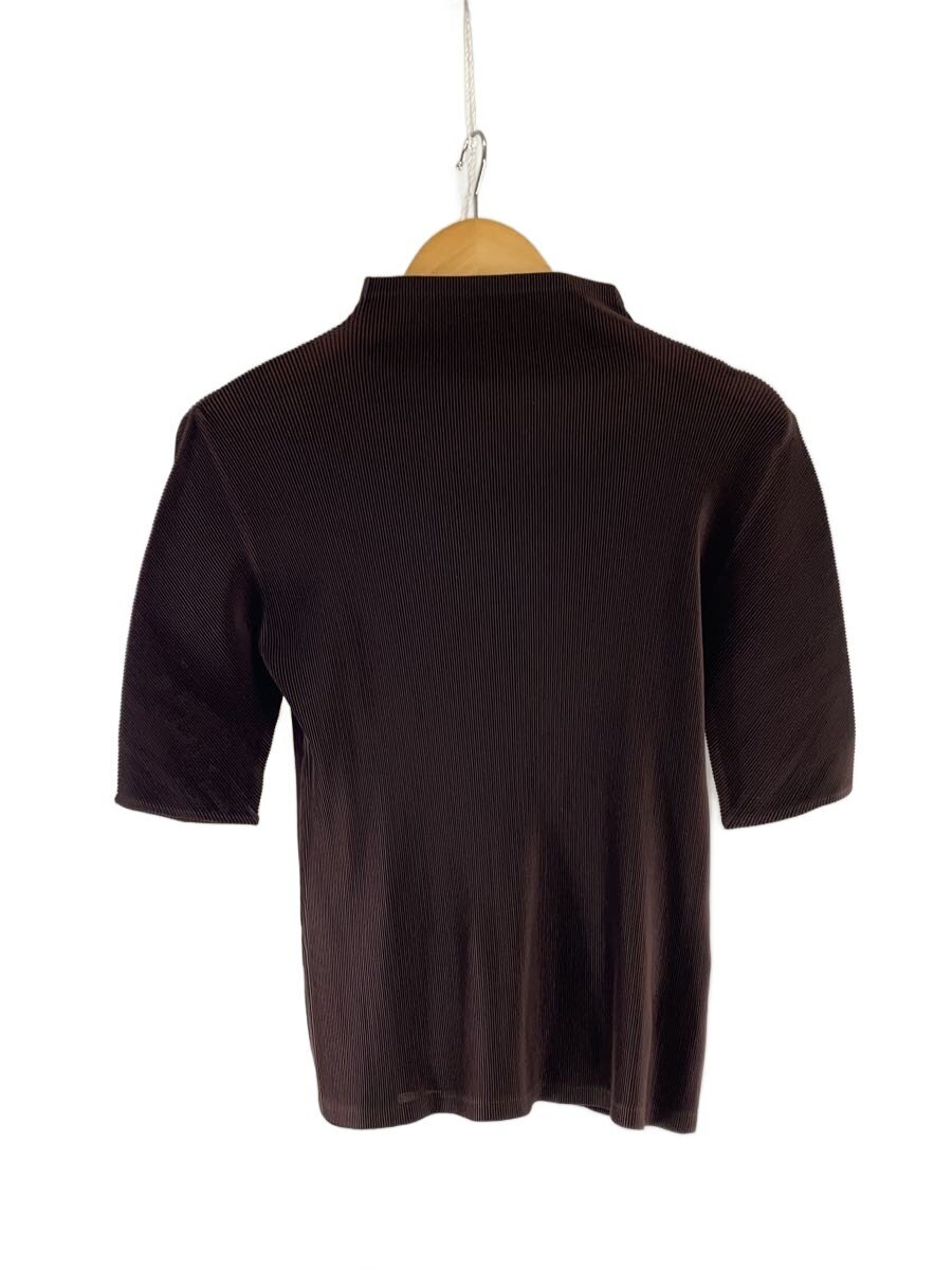【中古】PLEATS PLEASE ISSEY MIYAKE◆半袖カットソー/3/ポリエステル/BRW/PP43FK345//【レディースお召しもの】