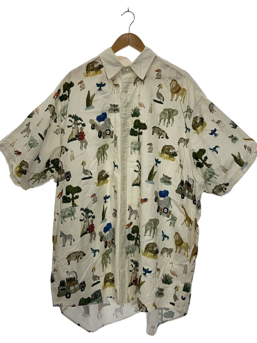 【中古】sillage◆半袖プルオーバー/FREE/CRM/総柄/21SS/NAOYUKI YODA/Safari printed shirt【メンズウェア】