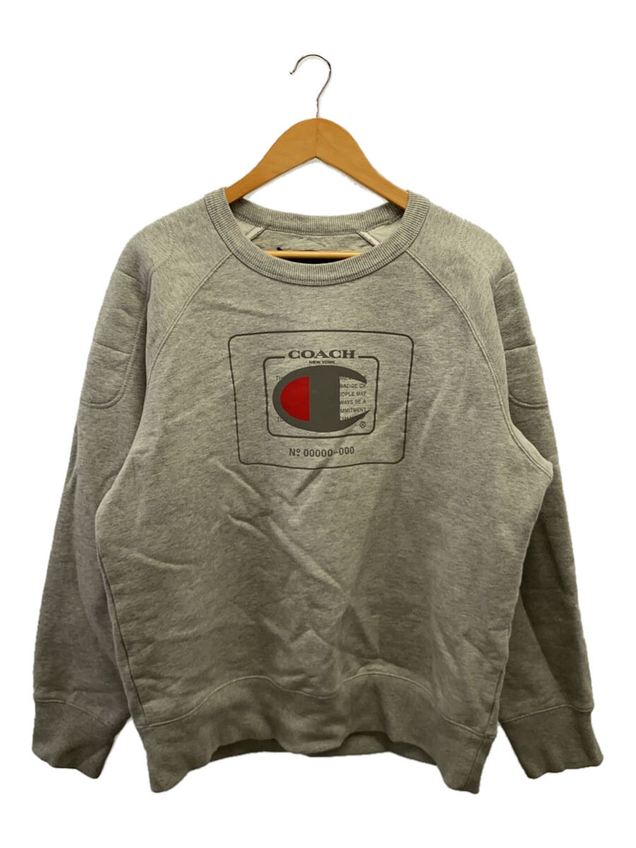 【中古】COACH◆×CHAMPION/汗水/L/綿織物/GRY//【メンズウェア】