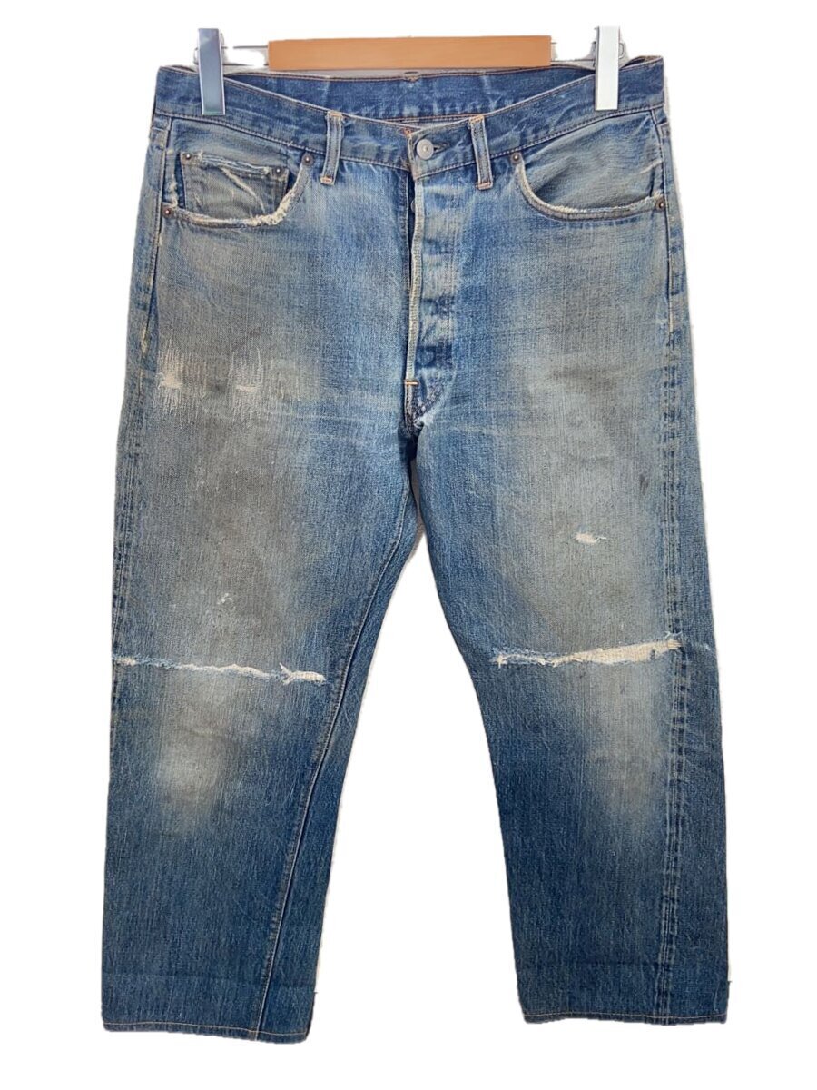 【中古】Levi’s◆501/溜め桶手抜かり/裏2/うしろ側衣嚢シングル/足長R/引っ切り無いズボン下/ジーンズ/IDG【メンズウェア】