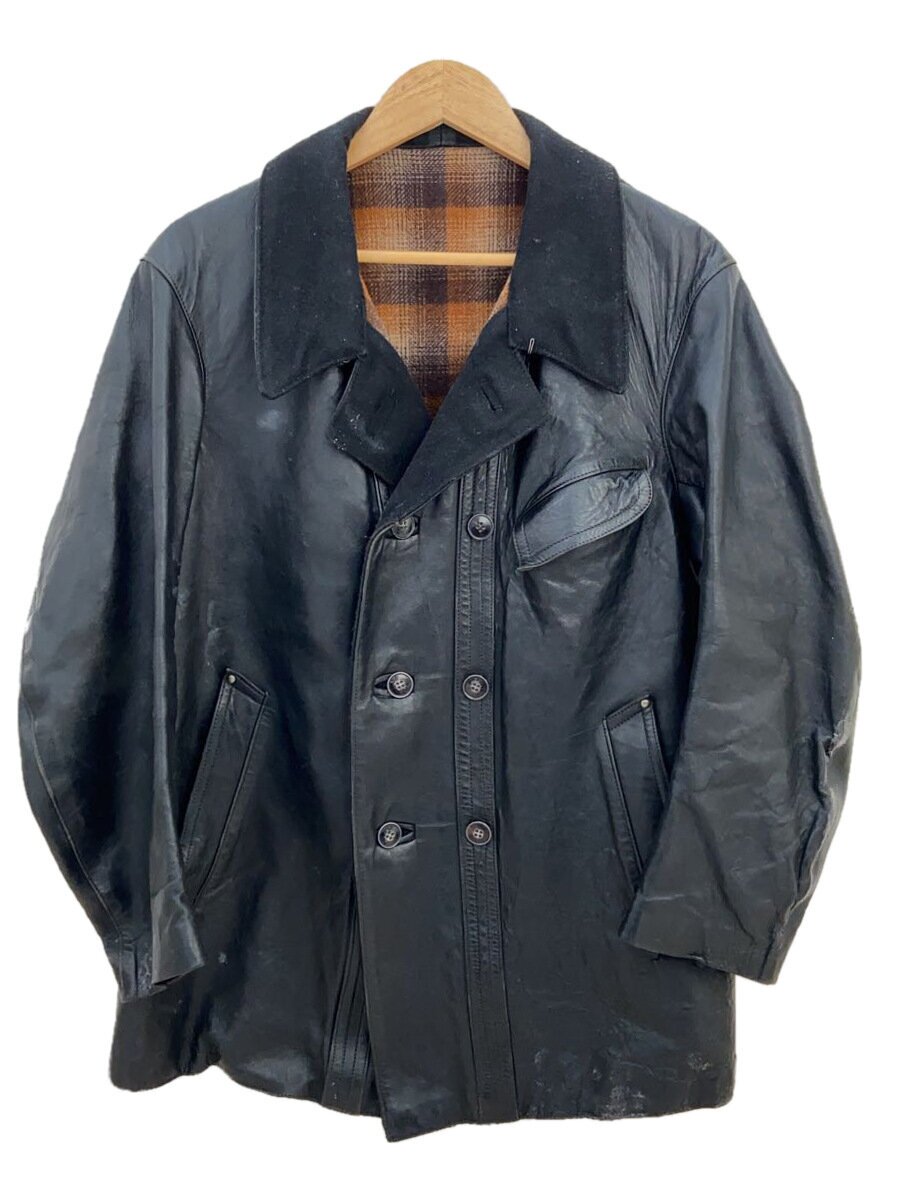 【中古】コルビジェジャケット/羊毛襟/当てずっぽう60sなめし革上衣・上衣/48/なめし革/BLK/無【メンズウェア】
