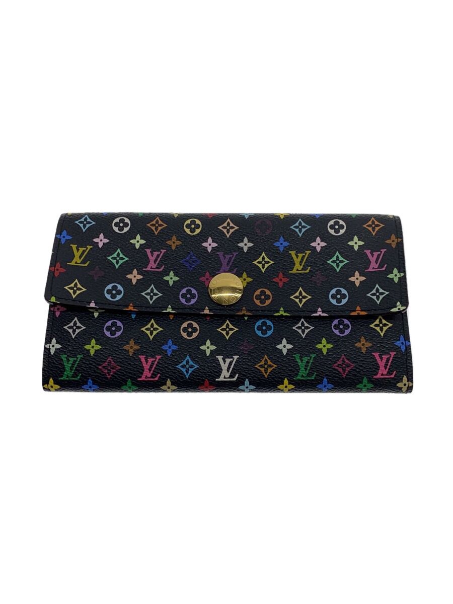 【中古】LOUIS VUITTON◆ポルト・フォイユ・サラ_モノグラム・マルチカラー_マルチカラー/PVC/マルチカラー/総柄/レディース【服飾雑貨他】